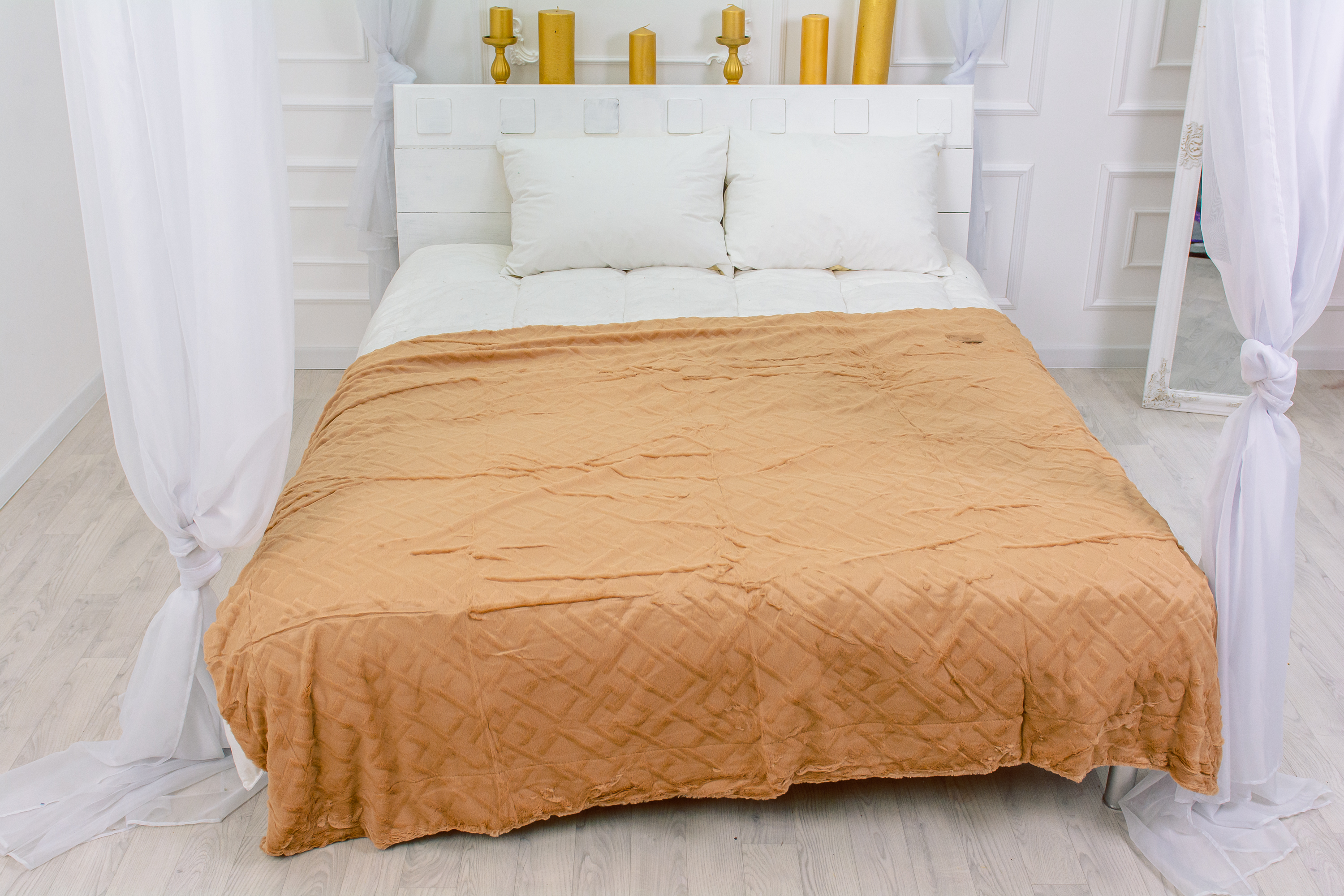 

Плед MirSon 1030 Camellia Cappuccino 180х200 см италия, флис