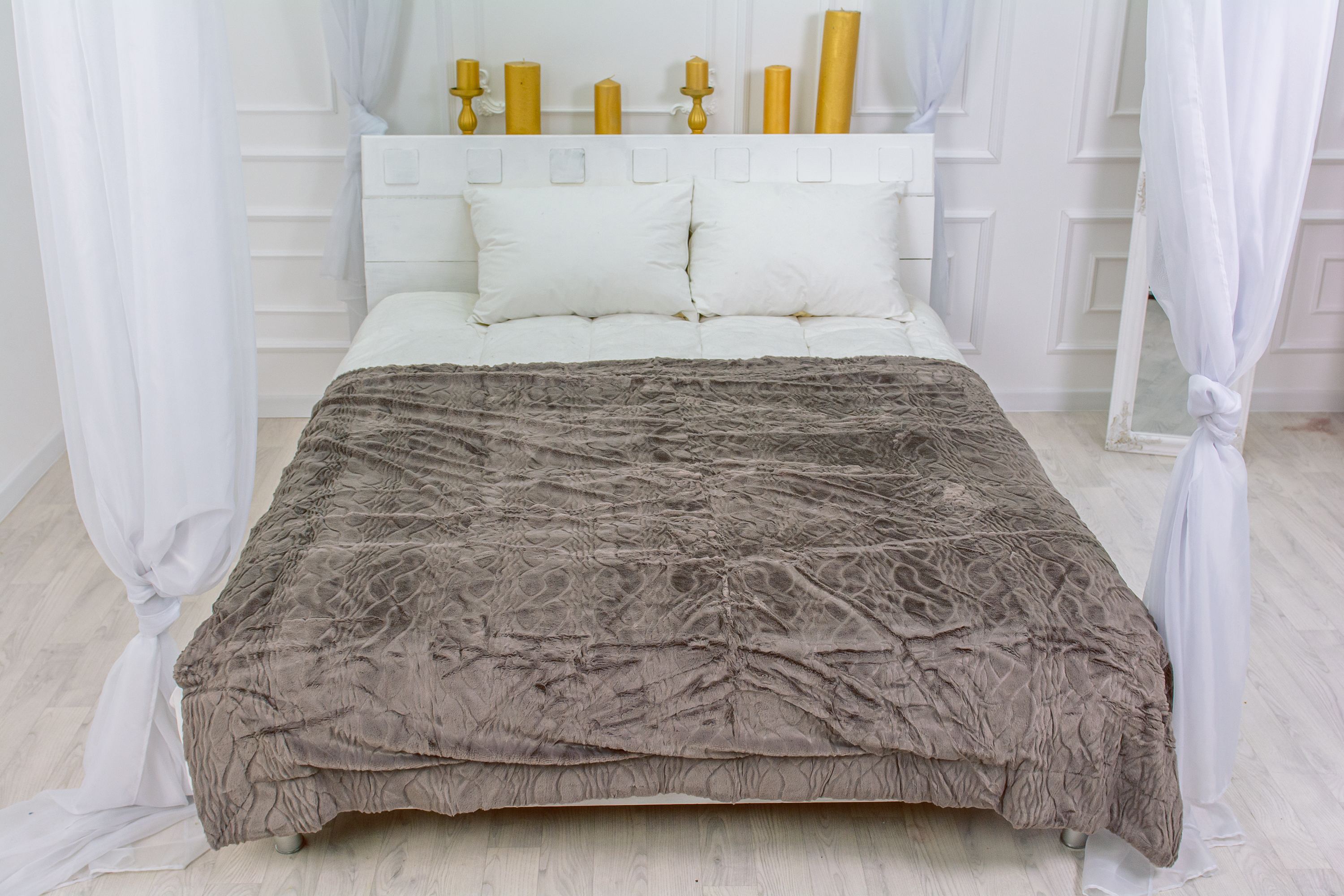 

Плед MirSon 1001 Damask Graphite 200х230 см италия, флис