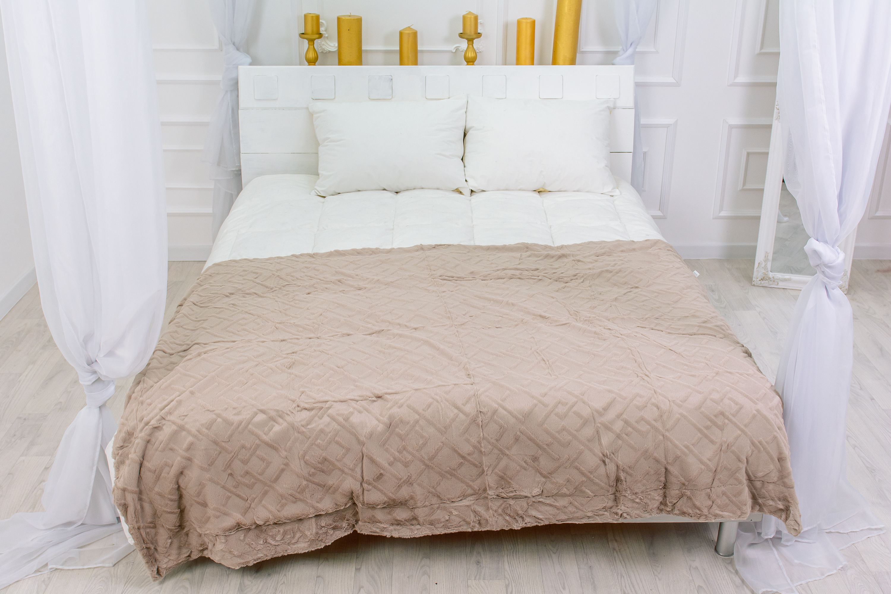 

Плед MirSon 1026 Camellia Creamy 200х230 см италия, флис