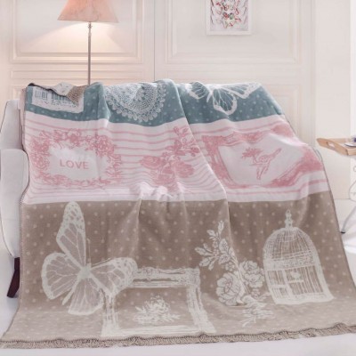 

Плед Home Line Aksu "Vintage" 200x220см Кофейный турция, хлопок, полиэстер, акрил