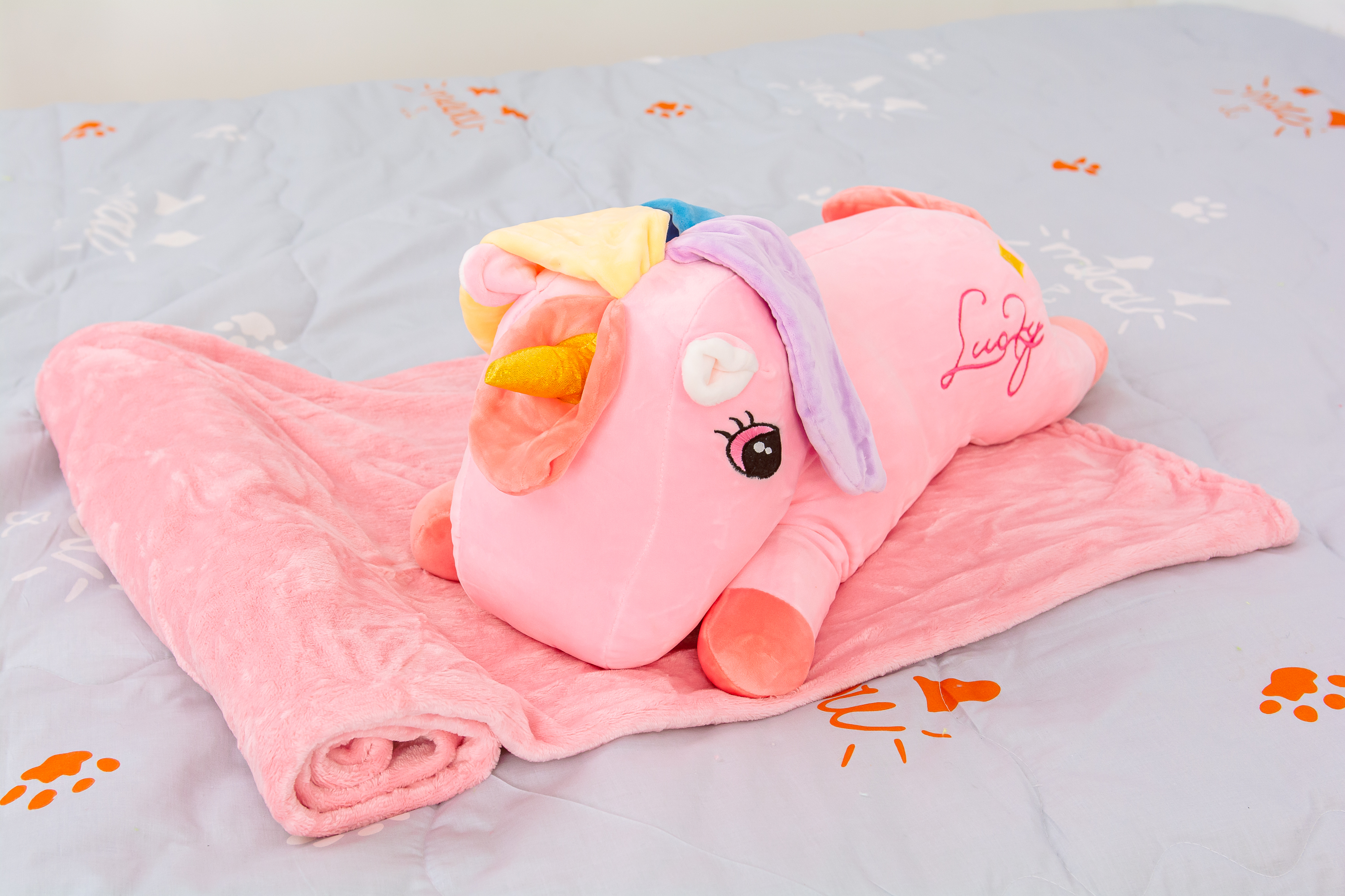 

Плед MirSon детский 1069 Unicorn with Pink Mane + подушка 100х160 см италия, флис