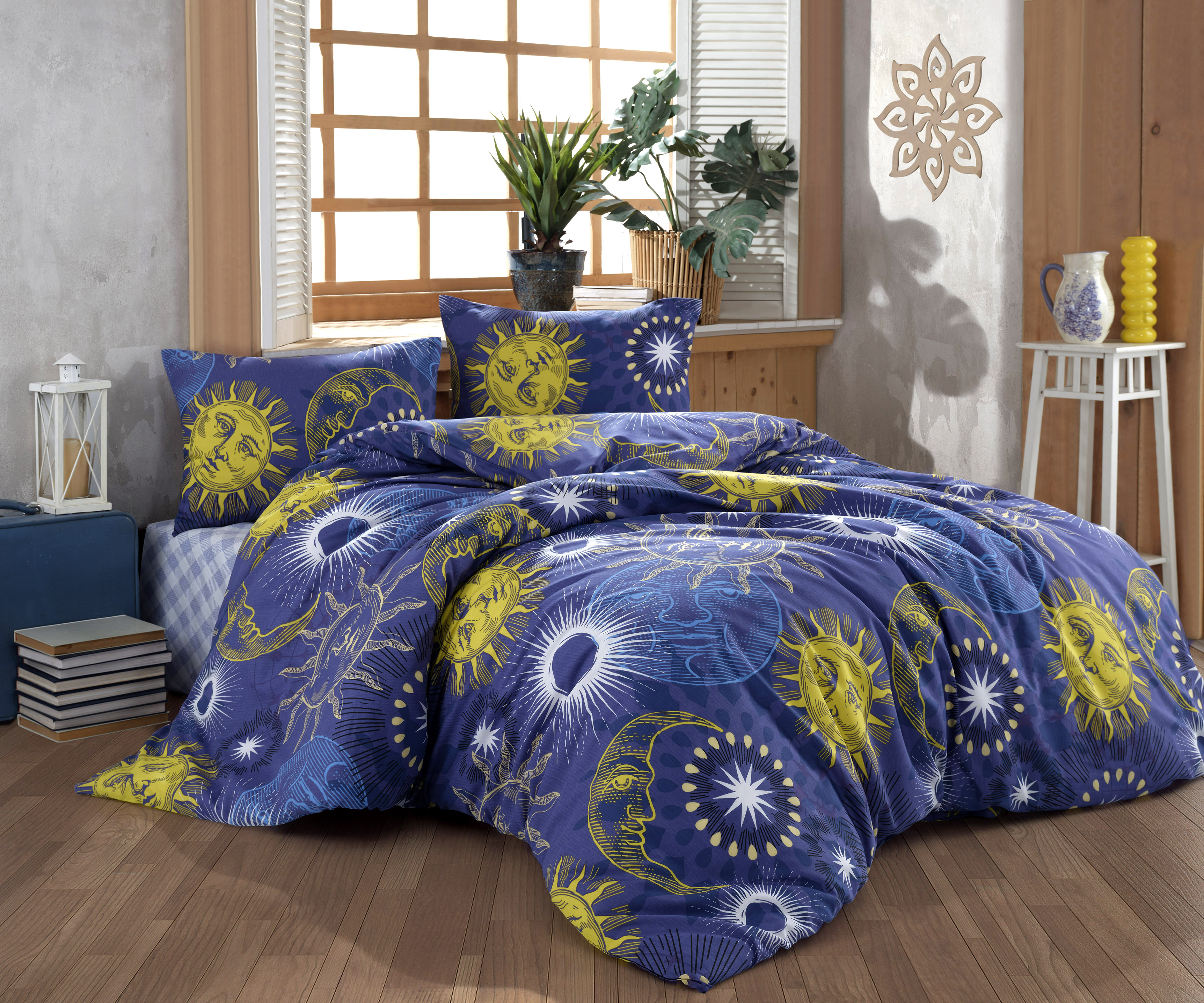 

Постельное белье LightHouse 4 сезона бязь голд SUN MOON Евро турция, бязь