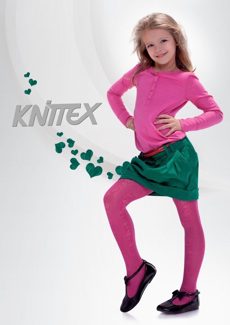 

Колготи дитячі з візерунком ESME 40 den KNITTEX р.134-140 (фуксія)