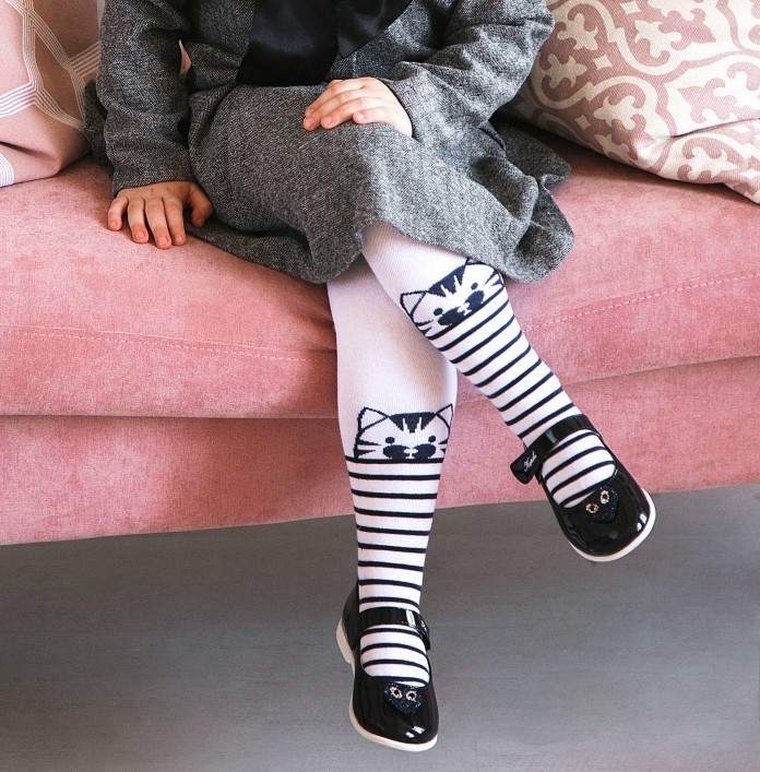 

​Колготи дитячі CAT 40 den KNITTEX р.122-128 (білі)