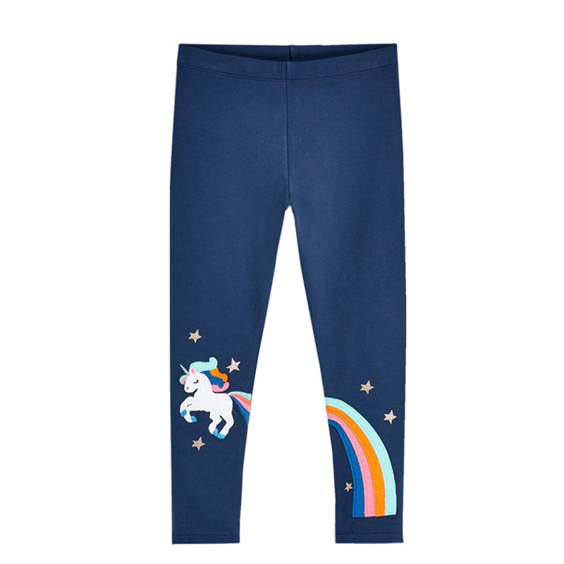 

Леггинсы для девочки с рисунком единорога синие Flying unicorn Berni Kids (100)