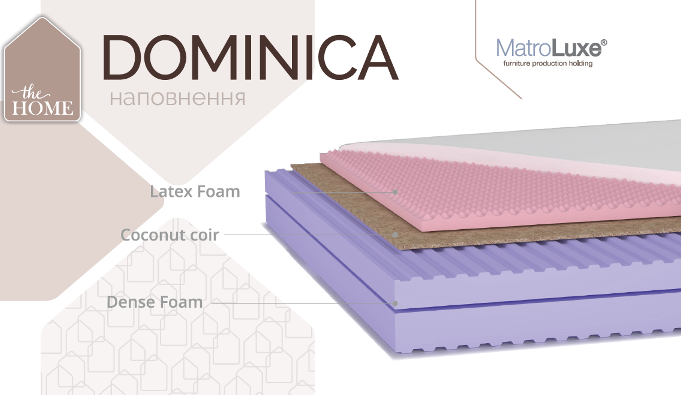 

Матрас Dominica MatroLuxe The Home 18 150x200 см 0132-0209