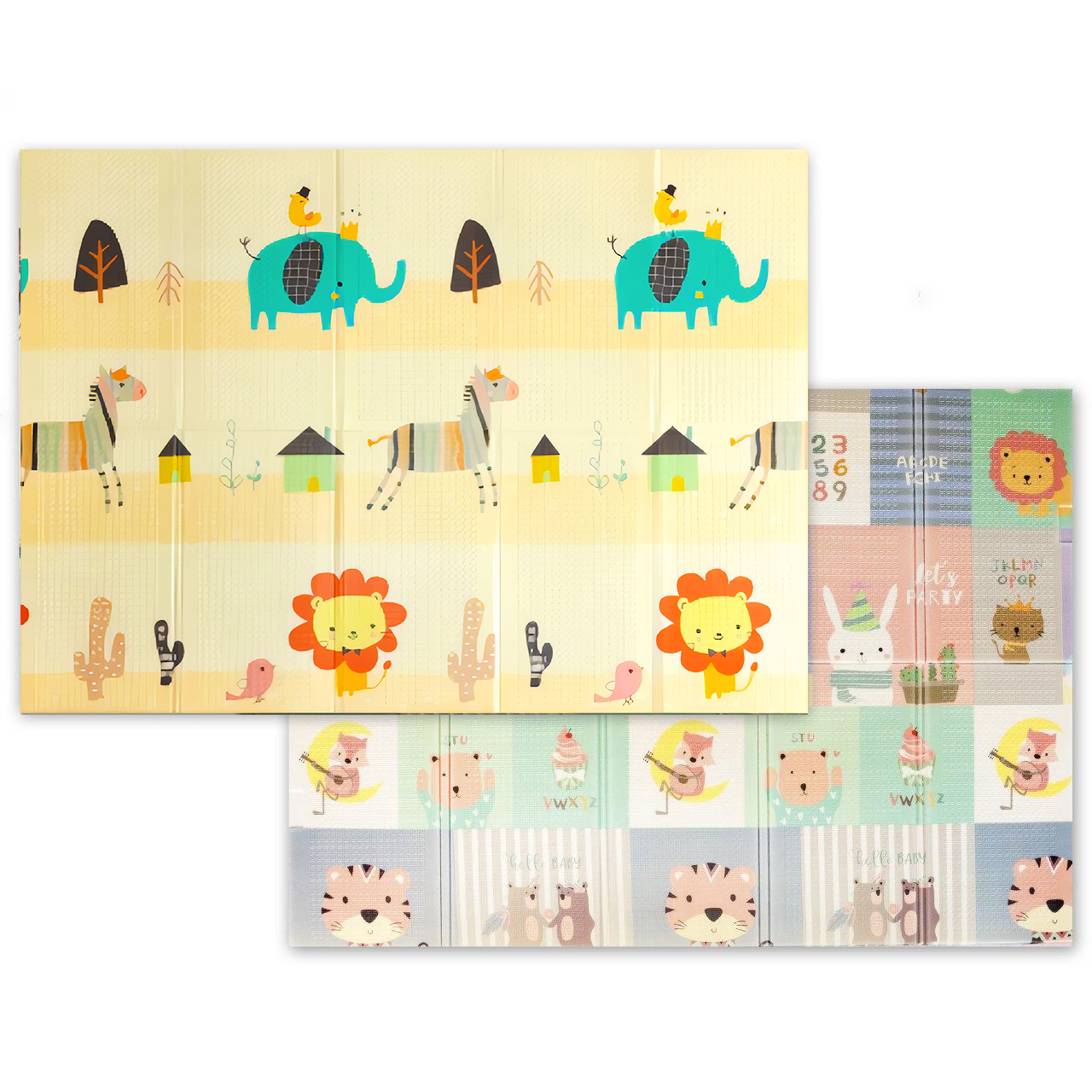 

Детский развивающий двусторонний термо коврик WOW Мягкий пол "Слон+муз.животные" 1500*2000*10 мм (249)