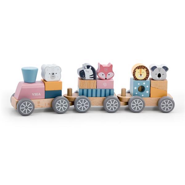 

Деревянный поезд Viga Toys PolarB Зверята (OPT2_44015) 38 x 13 x 8 см
