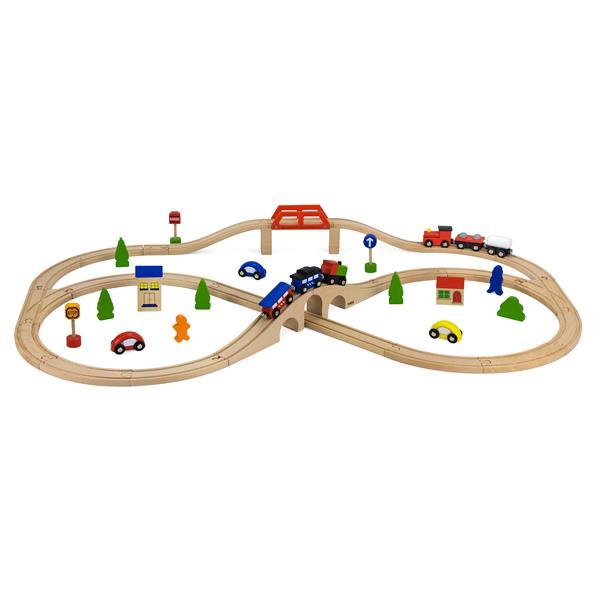 

Деревянная железная дорога Viga Toys 49 эл. (OPT2_56304) 43 x 30 x 8 см