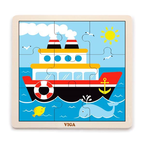 

Деревянный пазл Viga Toys Кораблик, 9 эл. (OPT2_51445) 23 x 23 x 1 см