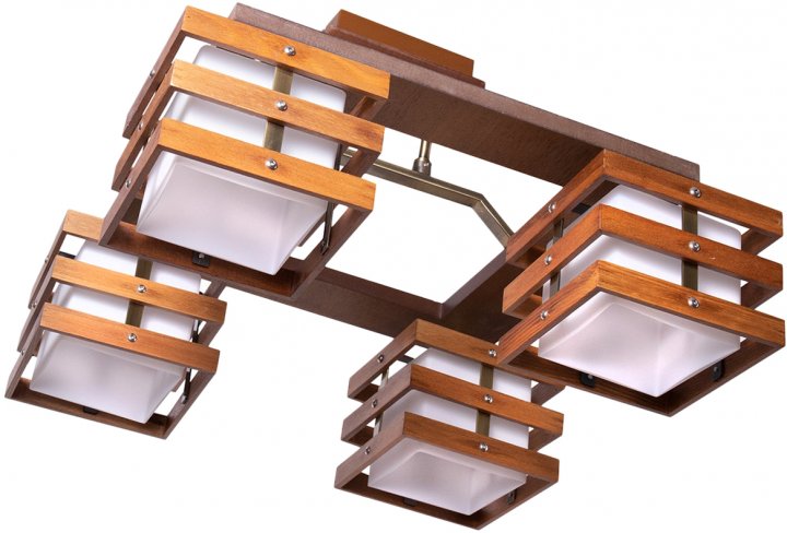 

Потолочный светильник Altalusse INL-9215C-04 Antique brass & Walnut