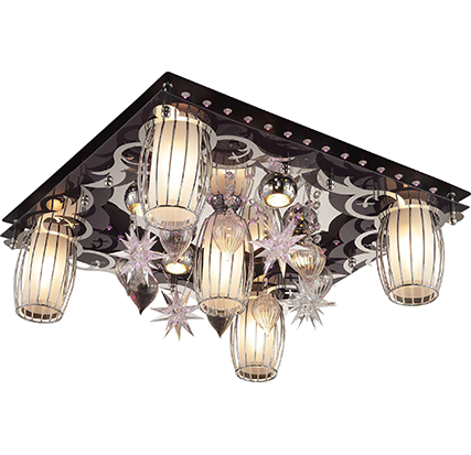

Потолочный светильник Altalusse LV217-09 Black & Chrome