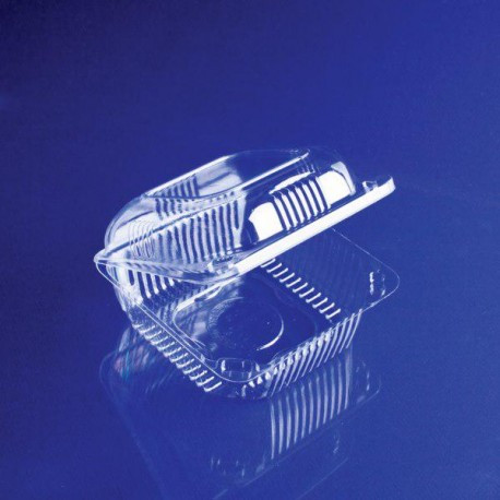 

Одноразовый контейнер с крышкой для еды 450мл 12х12х6см 600шт/уп 24641