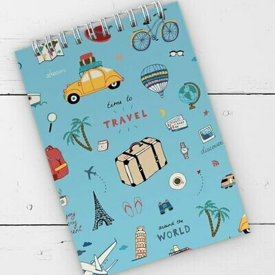 

Блокнот на пружине перекидной в линию Baby Travel Present блокнтот на пружине перекидной в линию А6 с принтом