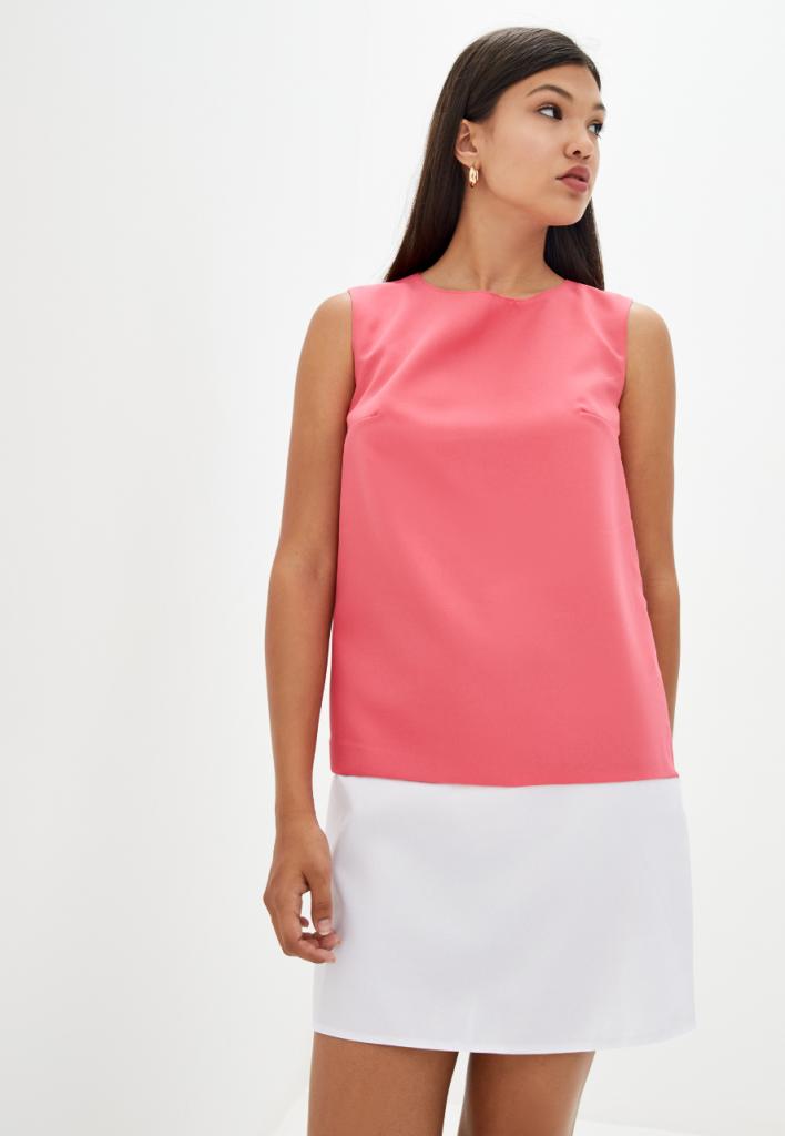 

Женское платье Подіум Amanda 21346-CORAL/WHITE L Кораловый