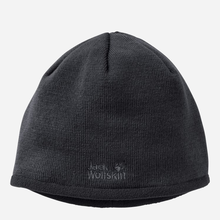 

Шапка Jack Wolfskin Stormlock Logo Knit Cap 1910371-6000 L Черная