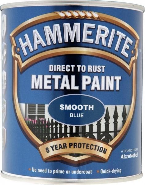 

Краска для металла Hammerite Akzo Nobel гладкая синяя 5 л.