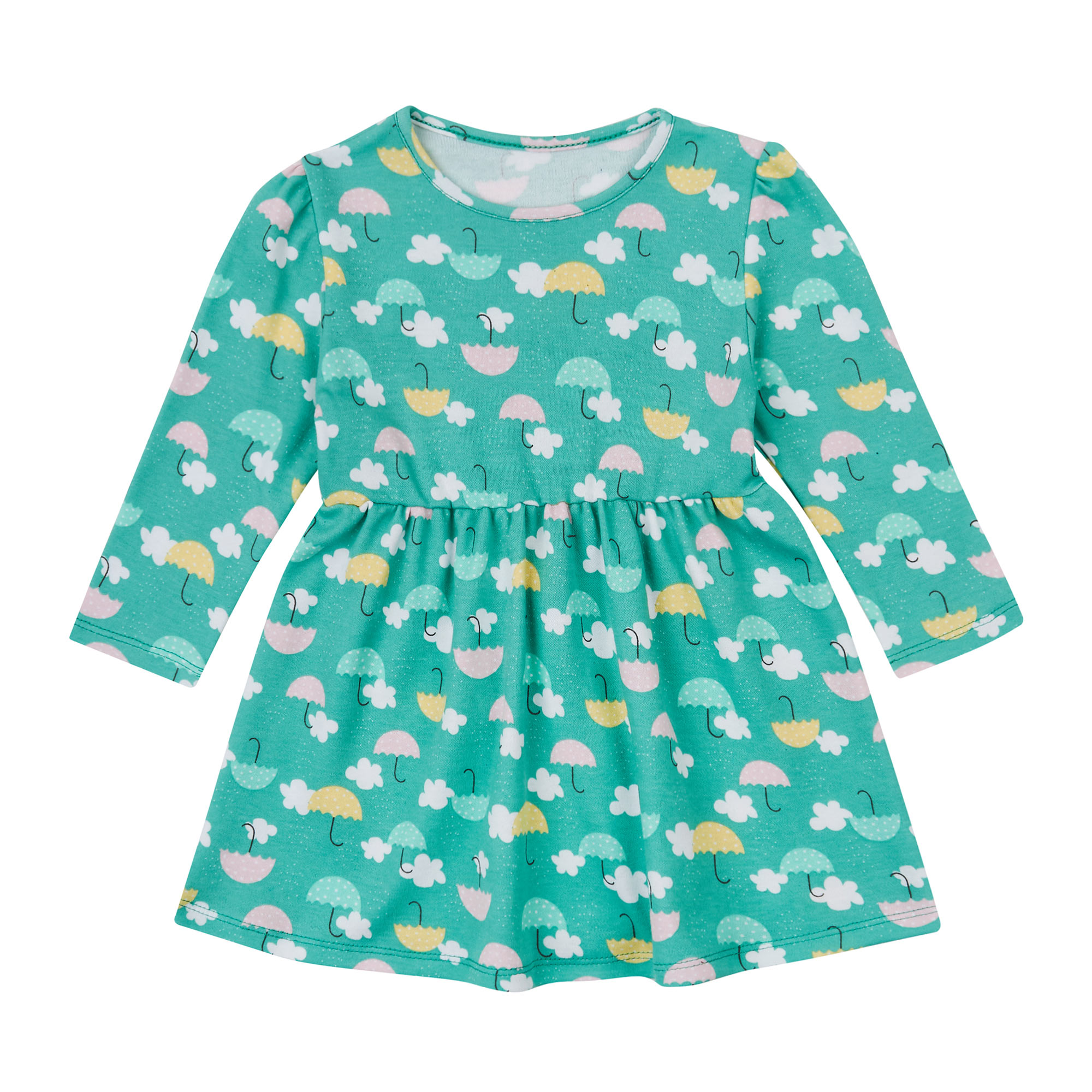 

5536 Сукня з довгими рукавами "Парасольки", колір - зелений 92 (2 роки)