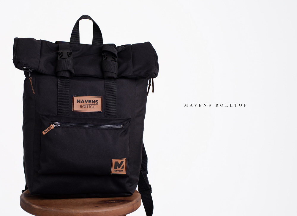 

Рюкзак "Mavens Rolltop" для ручной клади, стандарт Ryanair и Wizz Air 40x20x25 см. Черный, d21