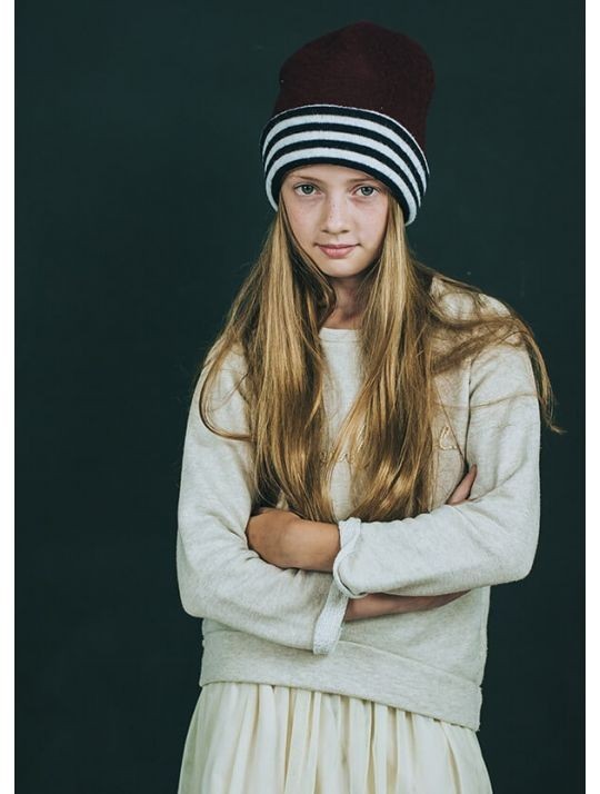 

Шапка для дівчинки DEMBOHOUSE Анет  Бордовий, Шапка для дівчинки DEMBOHOUSE Анет 53 Бордовий