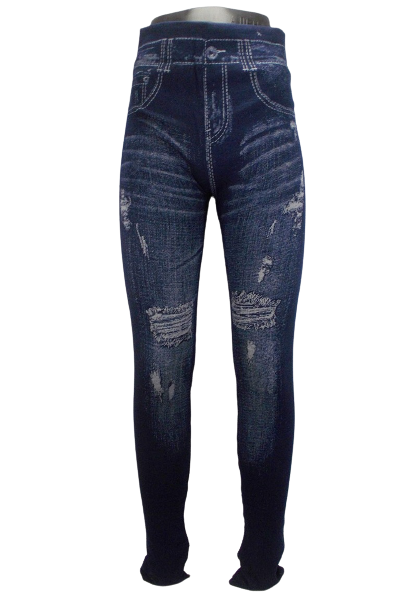 

Теплые лосины под джинс на махре Jujube 9692 L-4XL синие