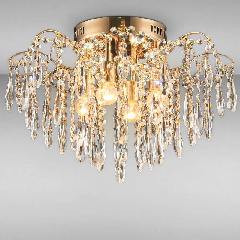 

Люстра кришталева стельова Light House SRS-16214/4+4 золото