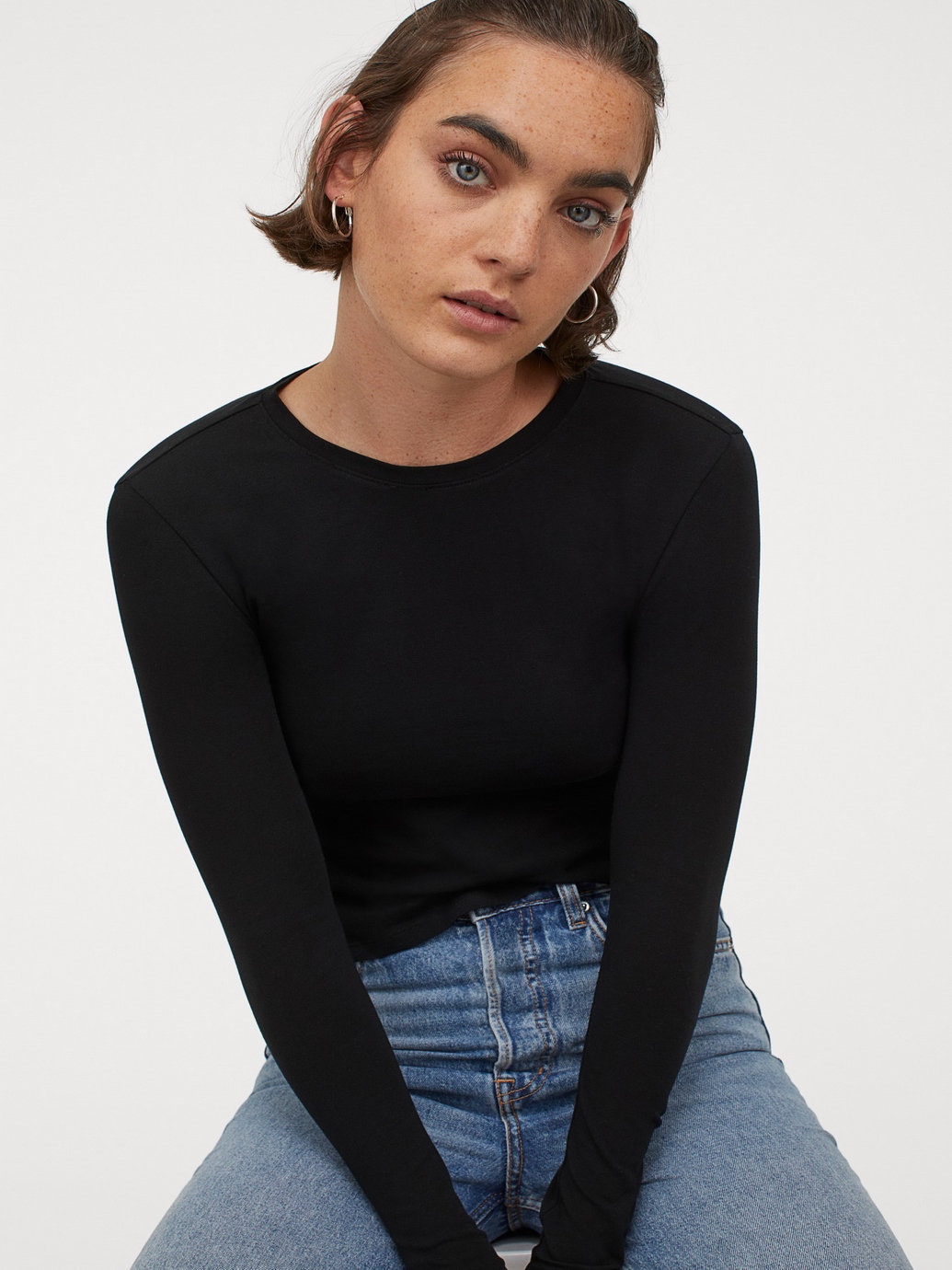 

Лонгслив H&M 05-0762143-002 M Черный (СА2000001863404)