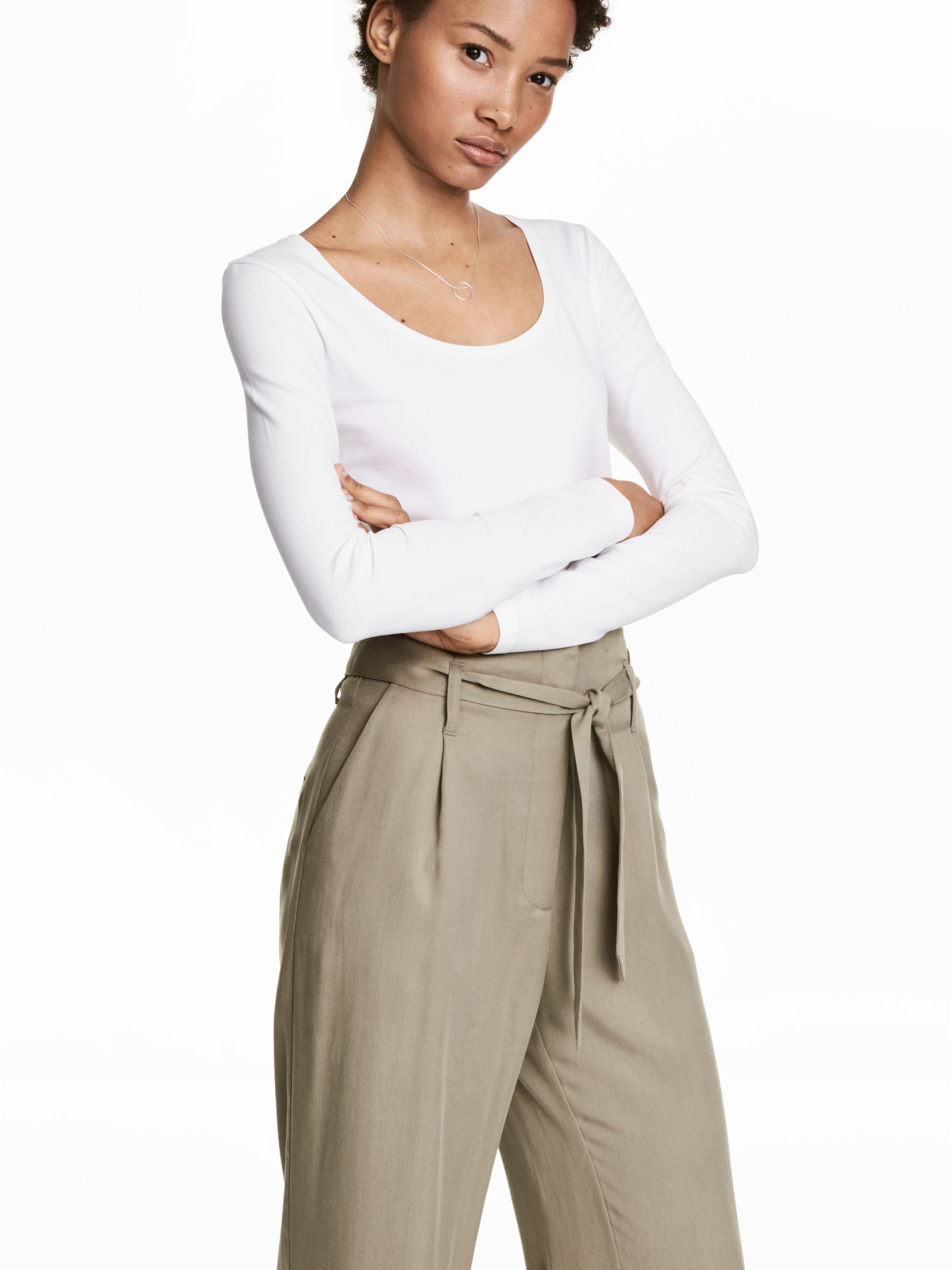 

Лонгслив H&M 0116379-3 M Белый (СА2000001393857)