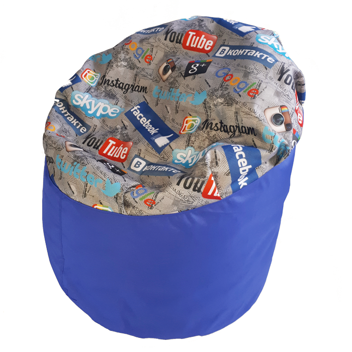 

Кресло-мешок Ecobag Комфорт комби 40/80/100 Синий