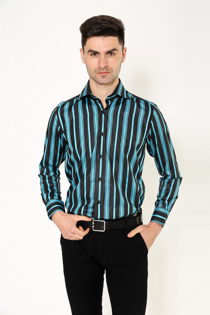 

Рубашка Piatti S Бирюзовый с черным 113RPia34