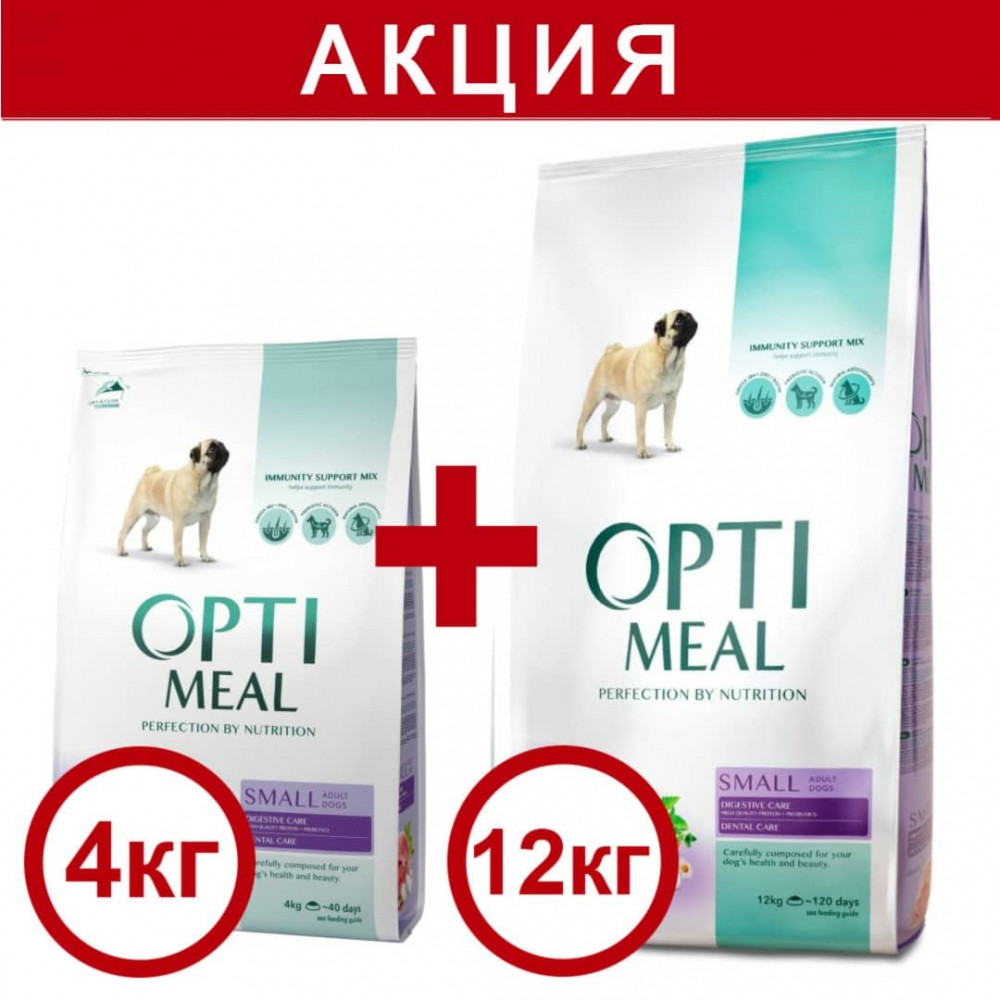 

Optimeal Сухой корм с уткой для собак мелких пород 16кг