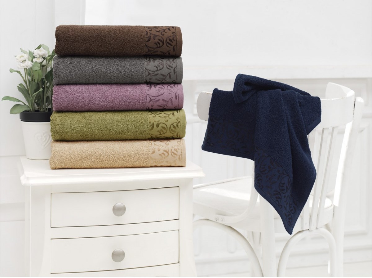 

Набор полотенец Hanibaba Helen 70х140 см Коричневый, серый, фиолетовый, синий, зеленый, кремовый турция, махра