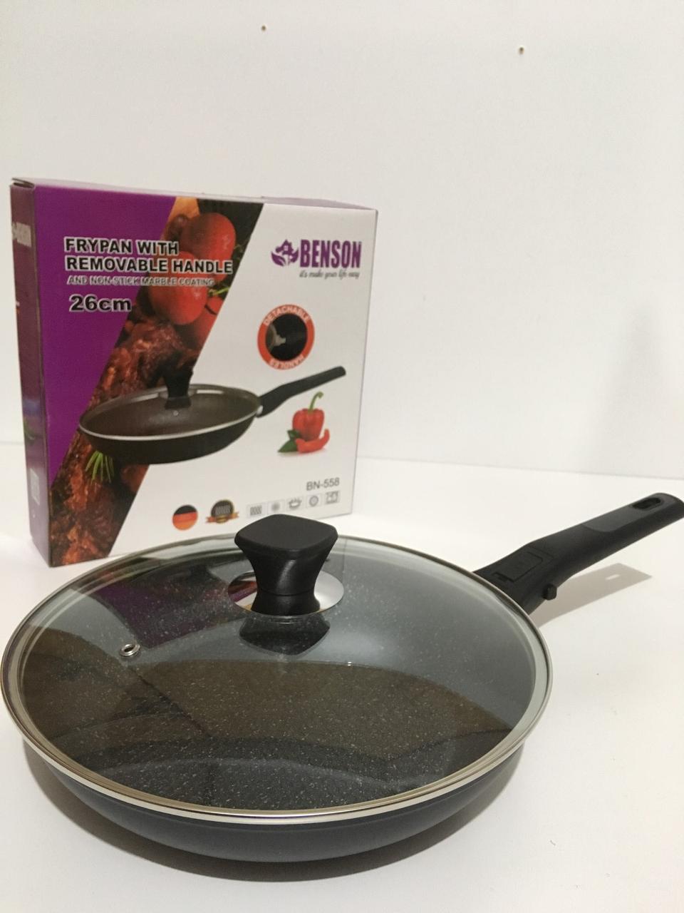 

Сковородка с съемной крышкой Benson BN-558 с мраморным покрытием
