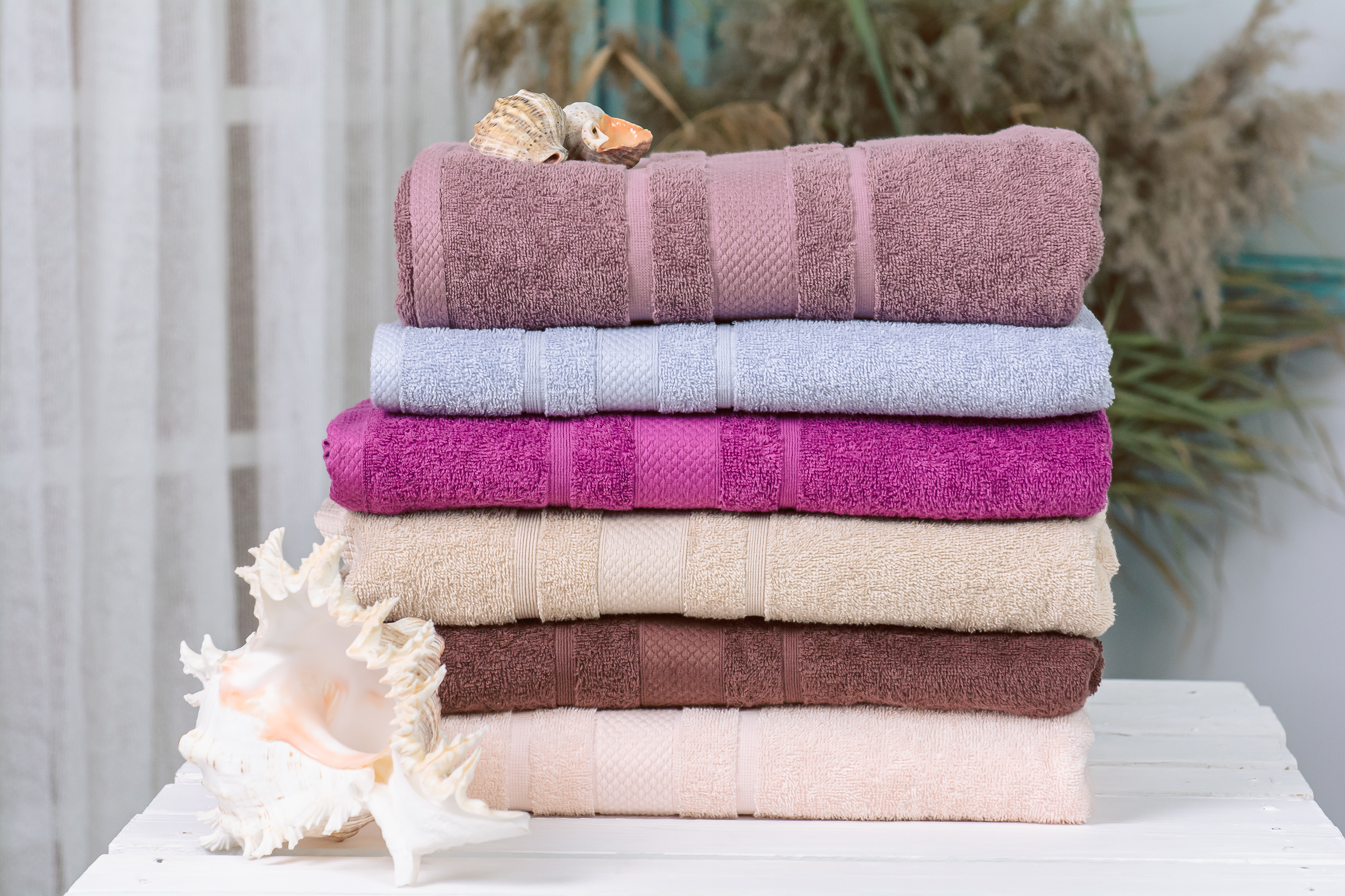 

Набор полотенец MirSon 5090 Elite SoftNes Delicacy 50x90 см - 6 шт Кремовый, коричневый, бежевый, лиловый, сиреневый, фиолетовый италия, махра