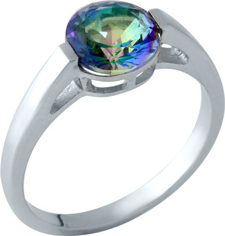 

Серебряное кольцо SilverBreeze с натуральным мистик топазом 18.5 размер