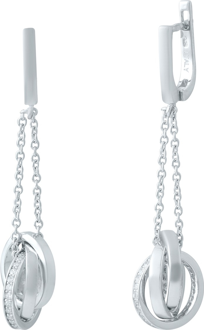

Серебряные серьги SilverBreeze с фианитами