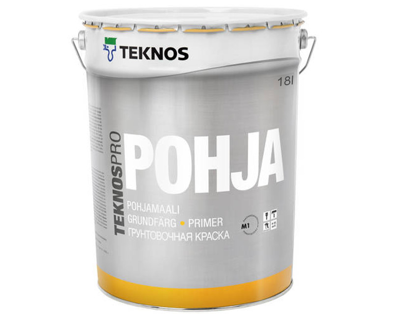 

Грунт акрилатный TEKNOSPRO POHJA интерьерный белый (база 1) 18л