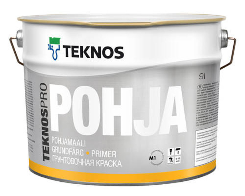 

Грунт акрилатный TEKNOSPRO POHJA интерьерный белый (база 1) 9л
