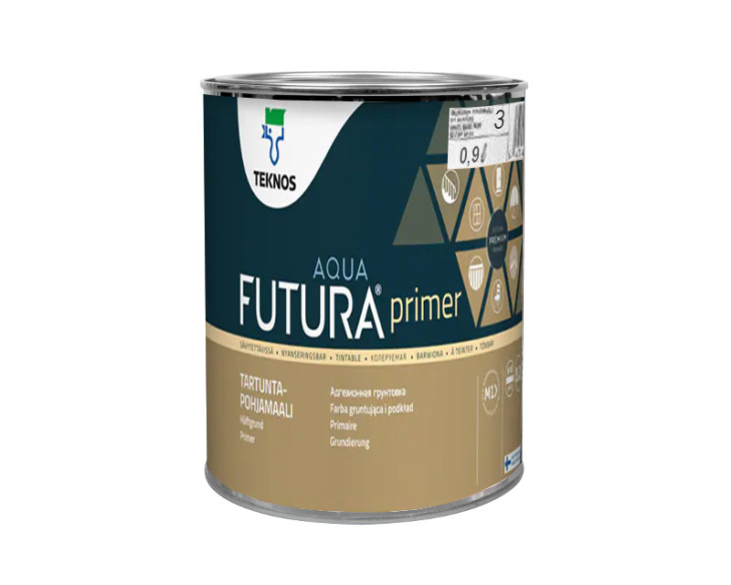 

Грунт алкидный TEKNOS FUTURA AQUA PRIMER водоразбавляемый транспарентный (база 3) 0,9л