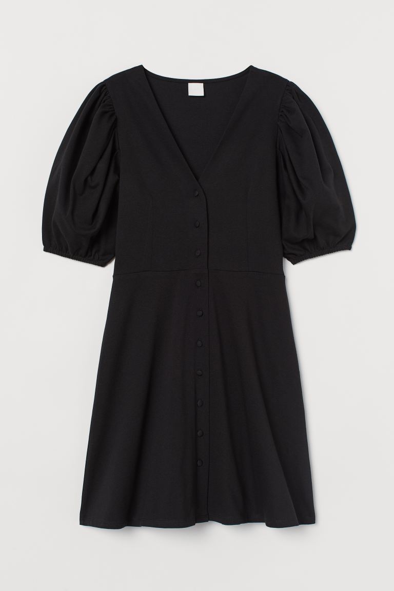 

Хлопковое платье H and M  Черный, Хлопковое платье H and M S Черный