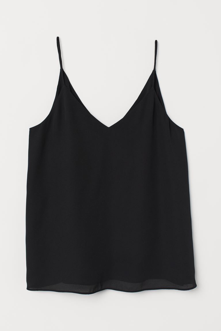 

Топ на бретелях H&M  Черный, Топ на бретелях H&M 38 Черный