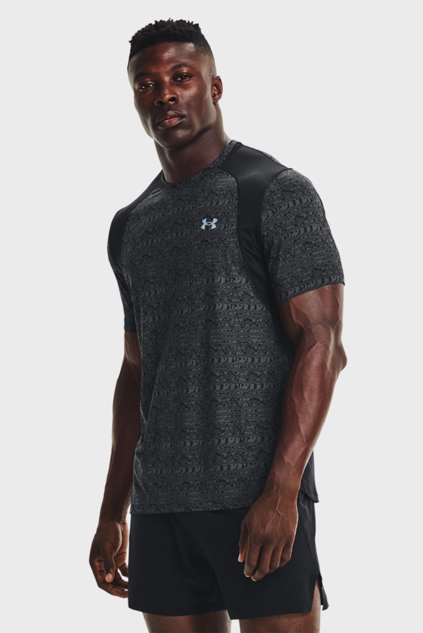 

Мужская темно-серая футболка UA Iso-Chill Run Printed SS Under Armour MD 1366497-001