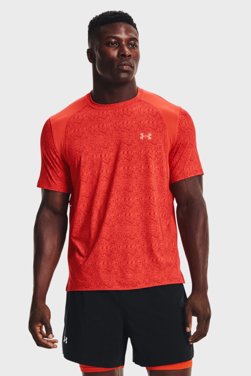 

Мужская оранжевая футболка UA Iso-Chill Run Printed SS Under Armour LG 1366497-860