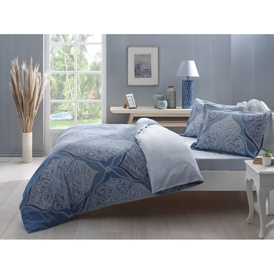 

Постельное белье Tac сатин Yasmin turkuaz v01 бирюзовый евро (svt-2000022231510)