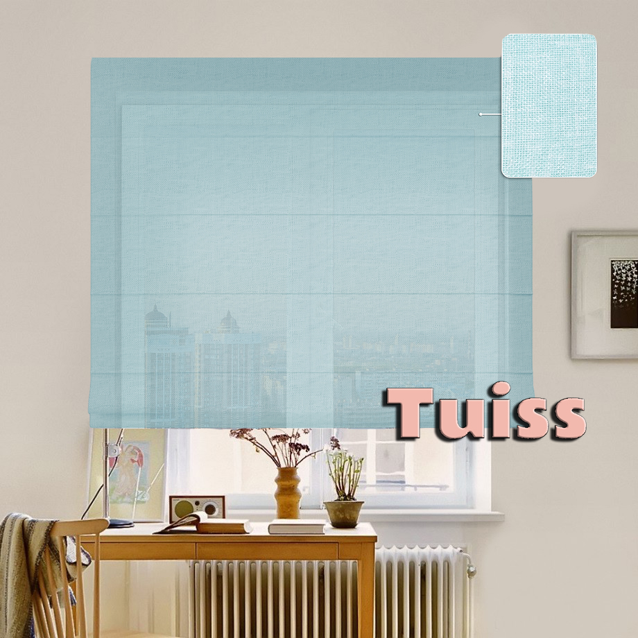 

Римская штора система Classic InHt Тюль Натурель Бирюзовый 140х170 см