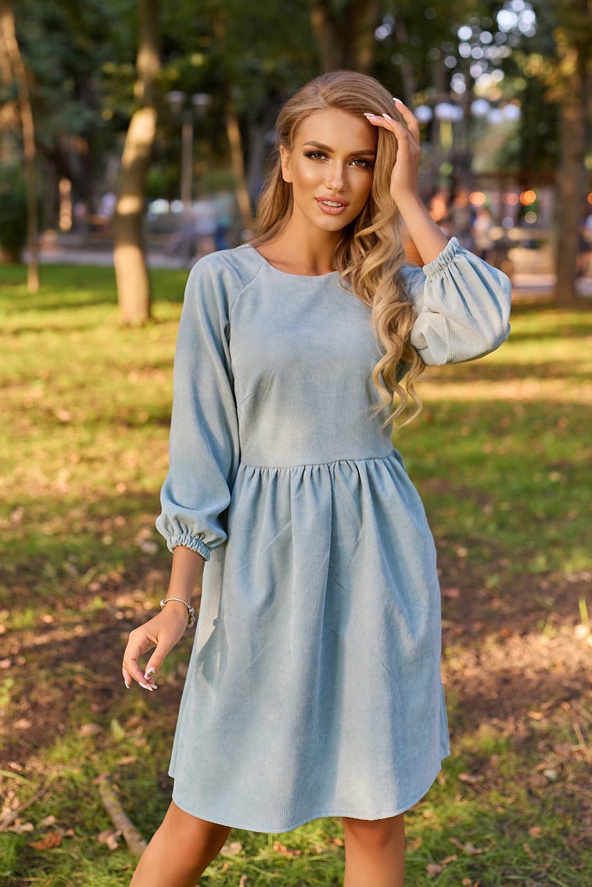 

Вельветова сукня з рукавами реглан Фасон 34123_46 46