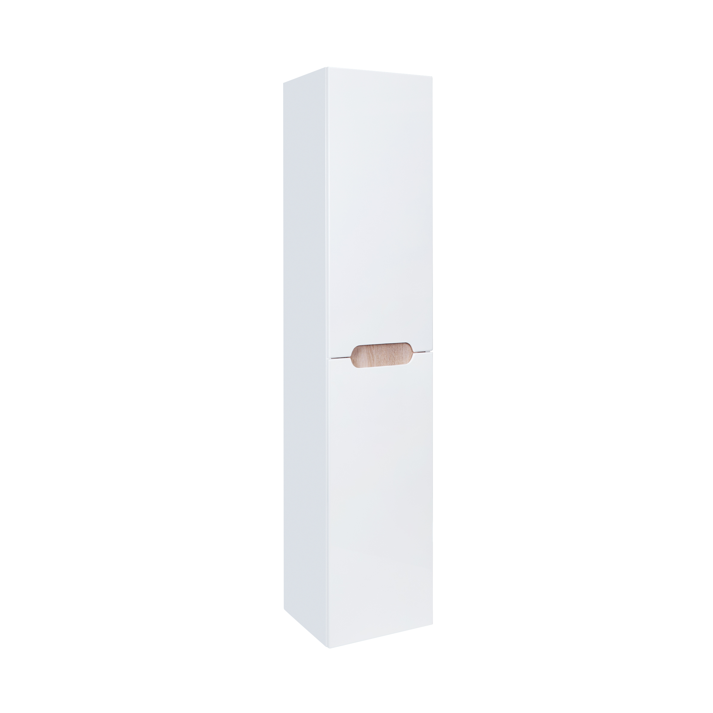 

Пенал подвесной Qtap Virgo 350х1650 White/Whitish oak с корзиной для белья QT1876PP1651KRWWO