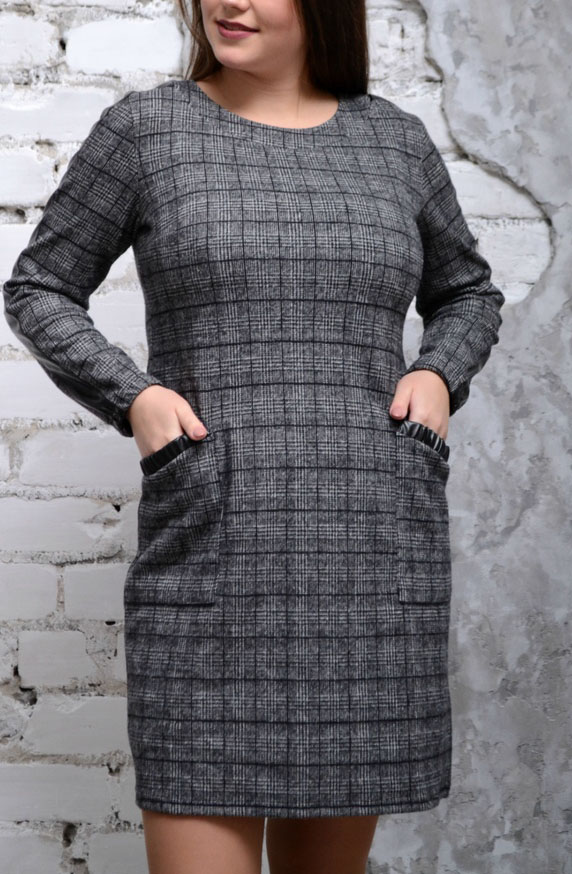 

Fashions • Платье в клетку Камила Fashions 48 серый (№17520)