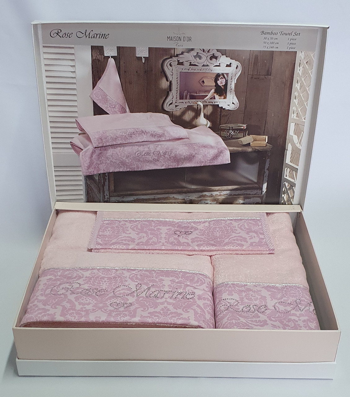 

Полотенца Maison D'or 3шт Rose Marine Pink
