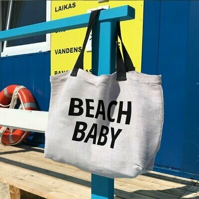 

Сумка пляжная с принтом "Baby" Beach сумка для пляжа с разноцветным принтом молочная